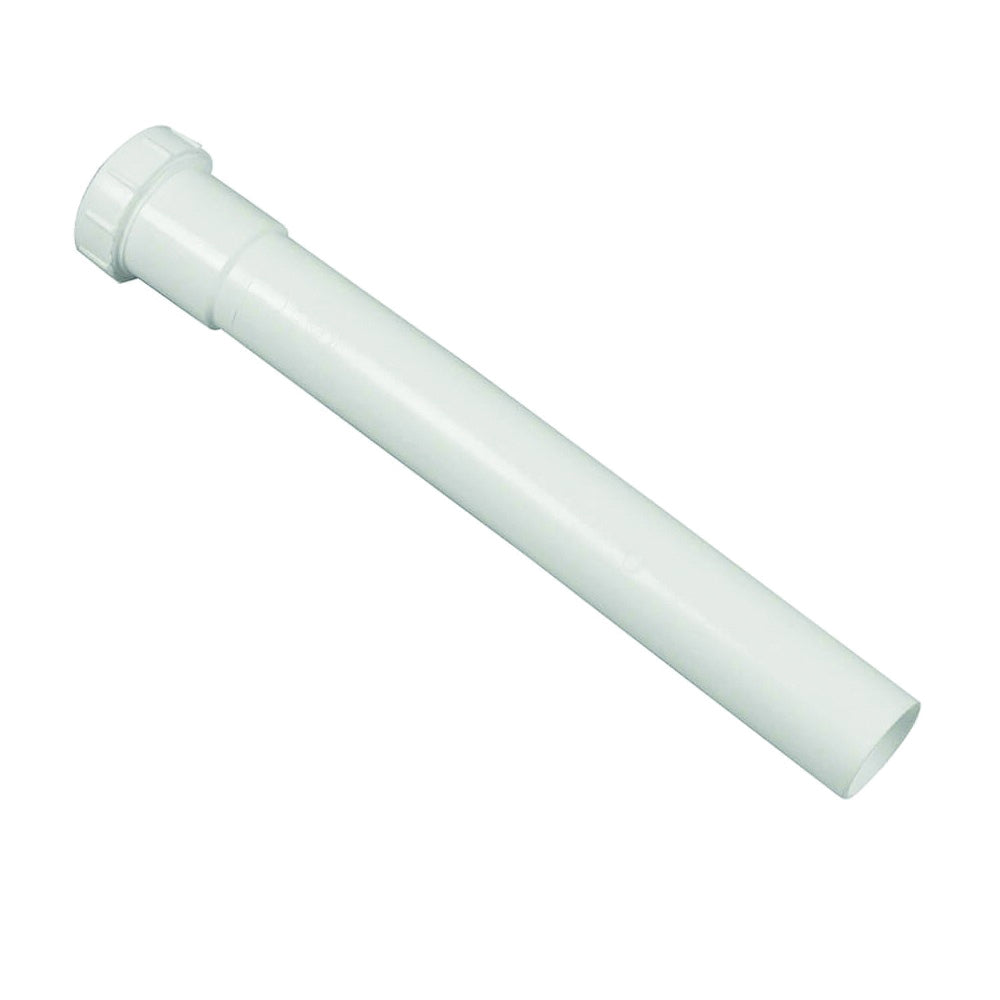Danco 94031 Pipe Extension Tube, 1-1/2 in, 12 in L, Slip-Joint, Plastic, White