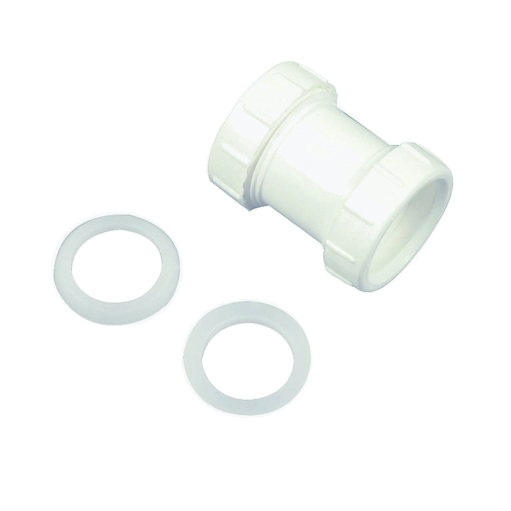 Danco 94036 Coupling, 1-1/2 in, Slip Joint, Plastic, White