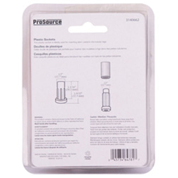 ProSource FE-S803-PS Furniture Socket, Plastic, Black