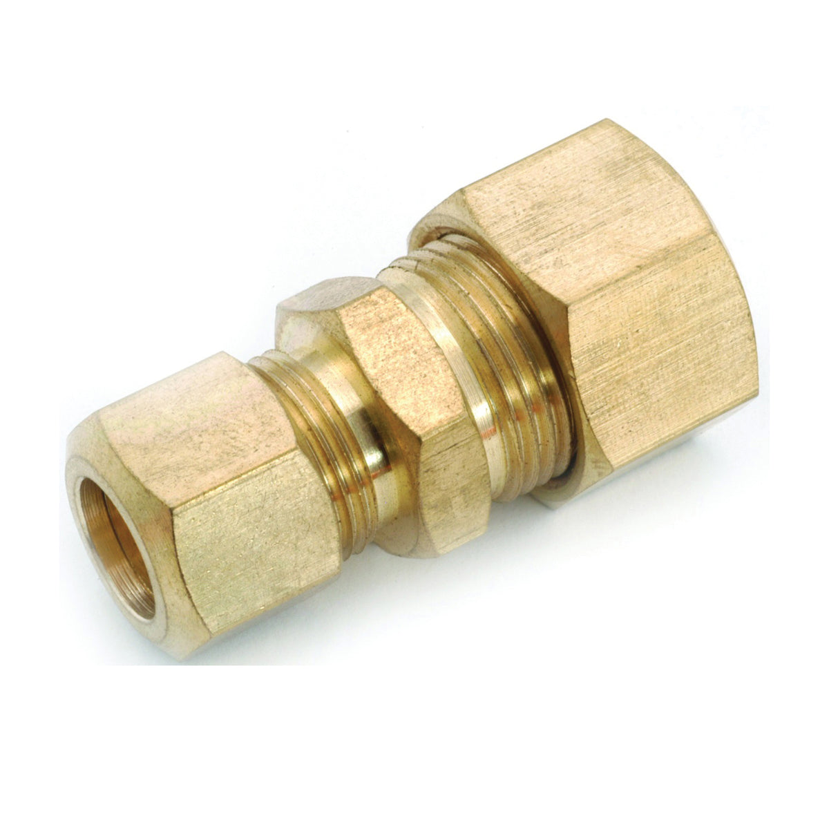 Anderson Metals 750082-1006 Tube Reducing Union, 5/8 x 3/8 in, Compression, Brass