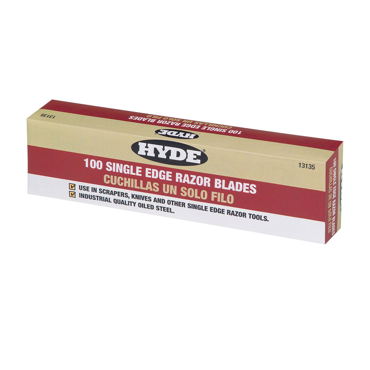 HYDE 13135 Razor Blade, Single-Edge Blade, Steel Blade