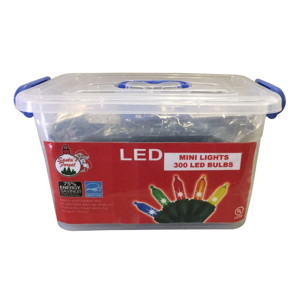 Santas Forest 07910 Light Set, Christmas Lights, 125 V, 120 W, 300-Lamp, LED Lamp, Multi-Color Lamp, 10 ft L