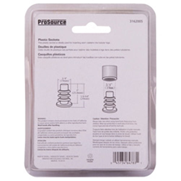 ProSource FE-S805-PS Furniture Socket, Plastic, Black