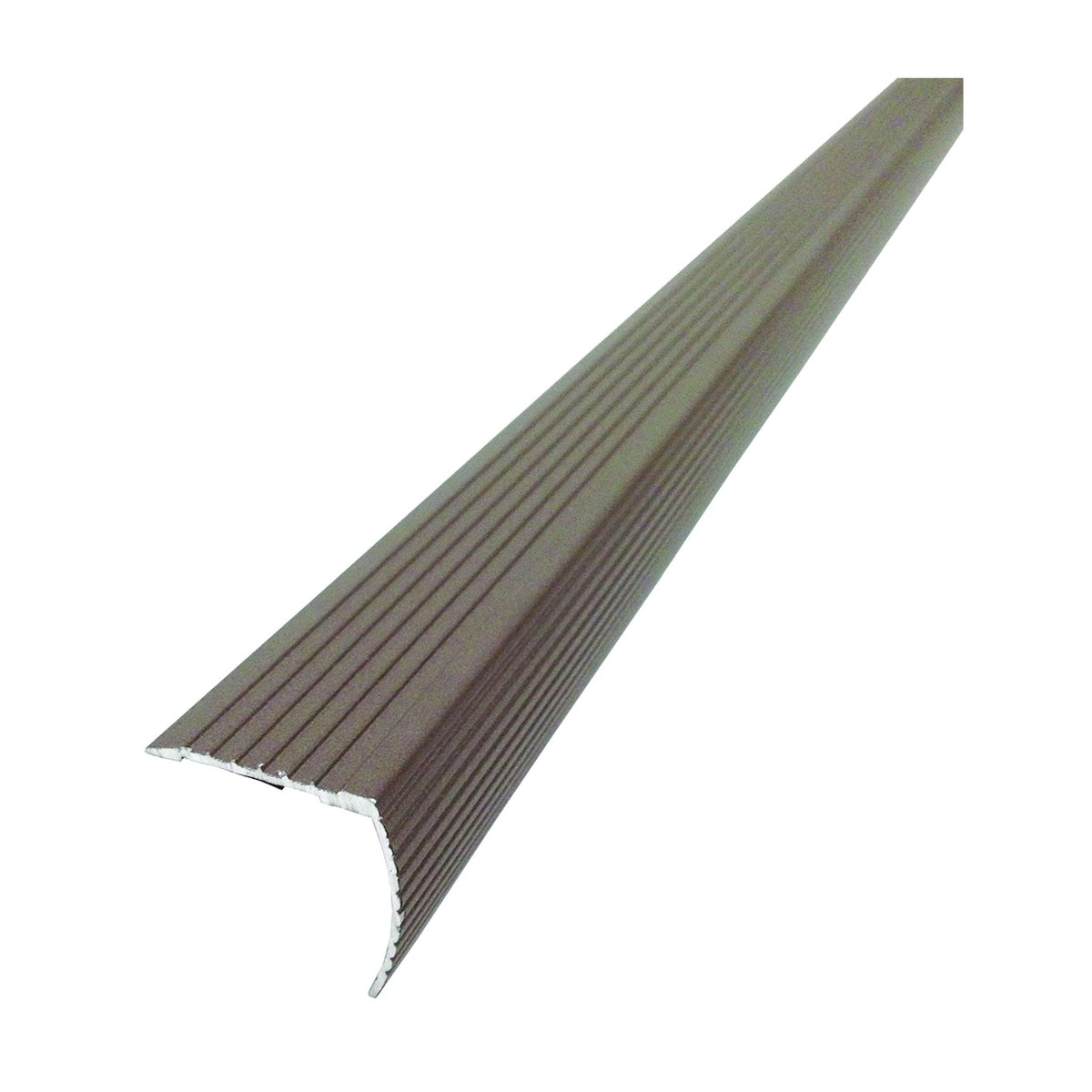 M-D 43311 Fluted Stair Edge, 36 in L, 1.22 in W, Metal, Spice