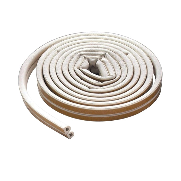 M-D 63628 Weatherstrip Tape, 11/32 in W, 17 ft L, EPDM Rubber, White