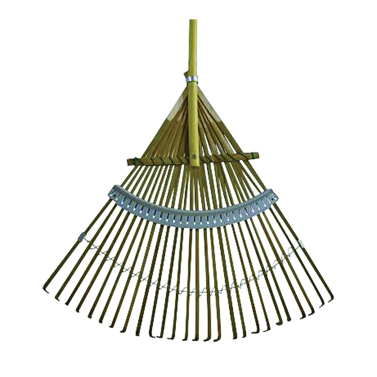 Flexrake CFP24 Leaf Rake, Bamboo Tine, Hardwood Handle, 48 in L Handle