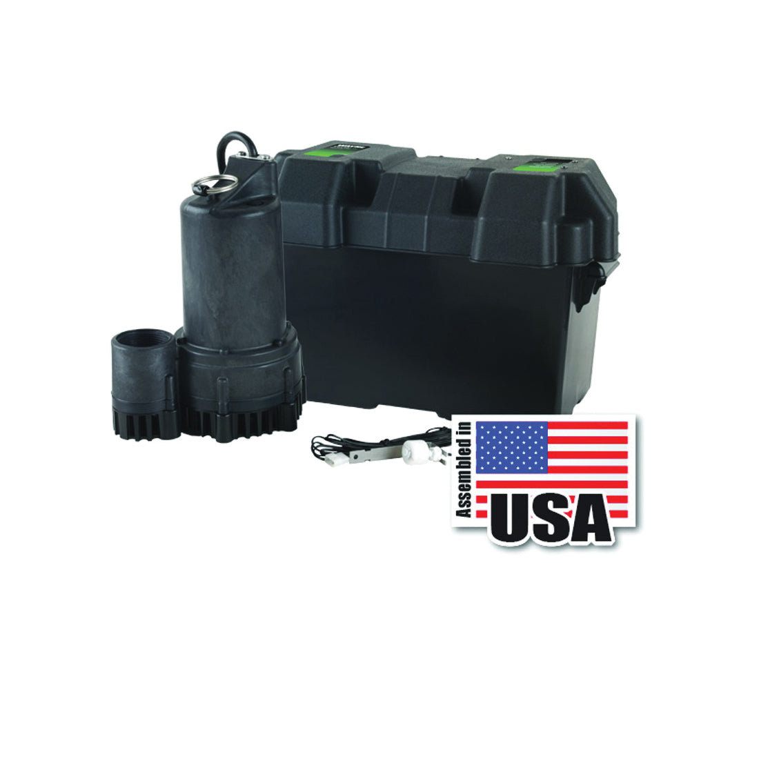 WAYNE ESP25 Sump Pump System, 120 V, 0.33 hp, 1-1/2 in Outlet, 15 ft Max Head, 600 gph, Thermoplastic