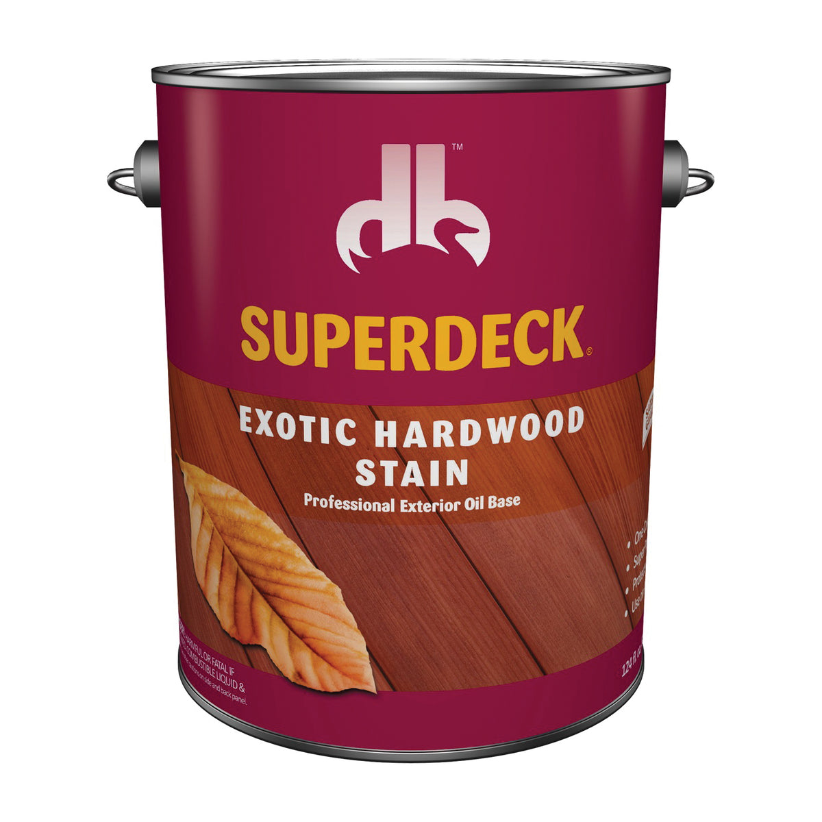 Duckback DB0025024-16 Exotic Hardwood Stain, Walnut, Liquid, 1 gal, Pail