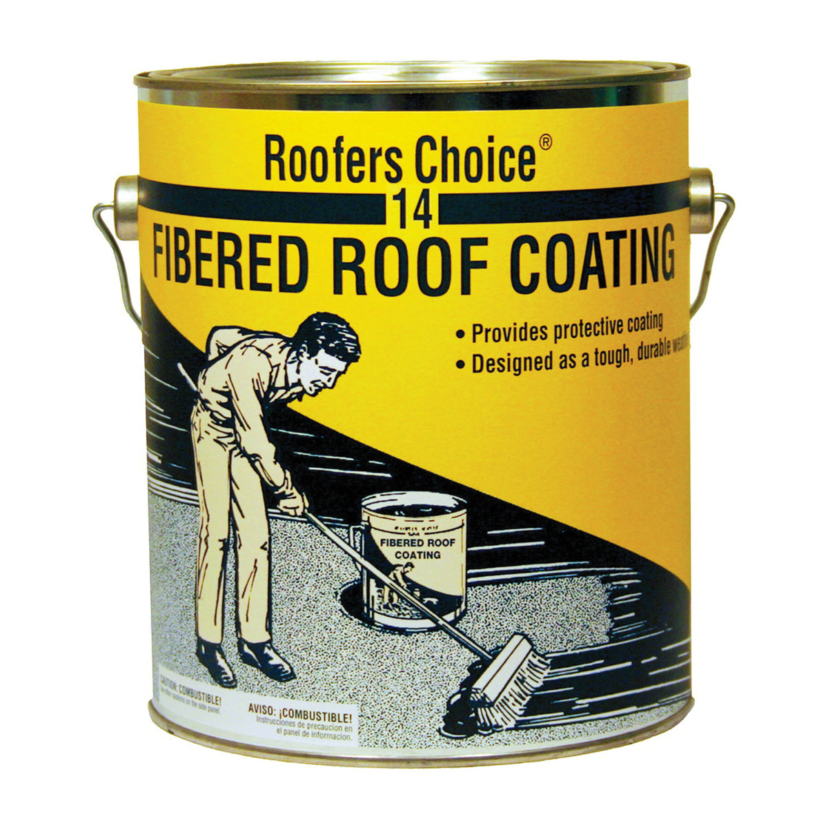 Henry Roofers Choice RC014042 Roof Coating, Black, 3.76 L, Liquid