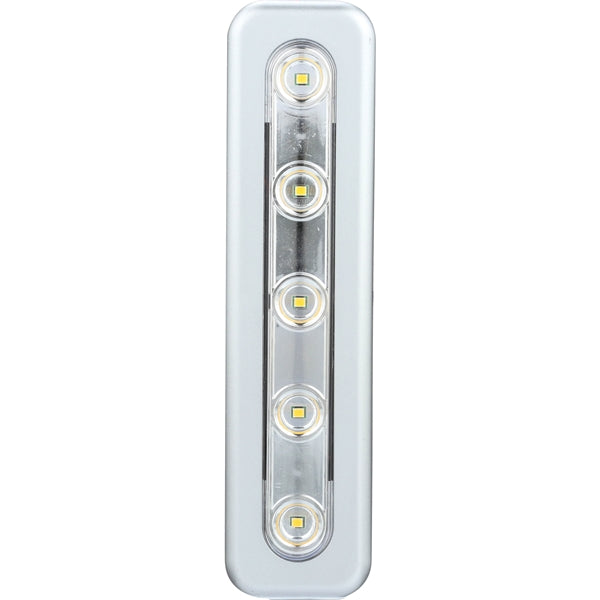 AmerTac 71187CC-T2 Mini Task Bar, AAA Battery, 1-Lamp, LED Lamp, 70 Lumens, 3000 K Color Temp, Plastic, Silver