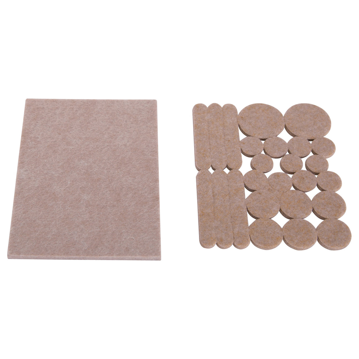 ProSource FE-50209-PS Furniture Pad, Felt Cloth, Beige, 4-1/2 x 6, 1/2, 1, 5/8, 3/4 and 2-3/4 x 1/2 in Dia