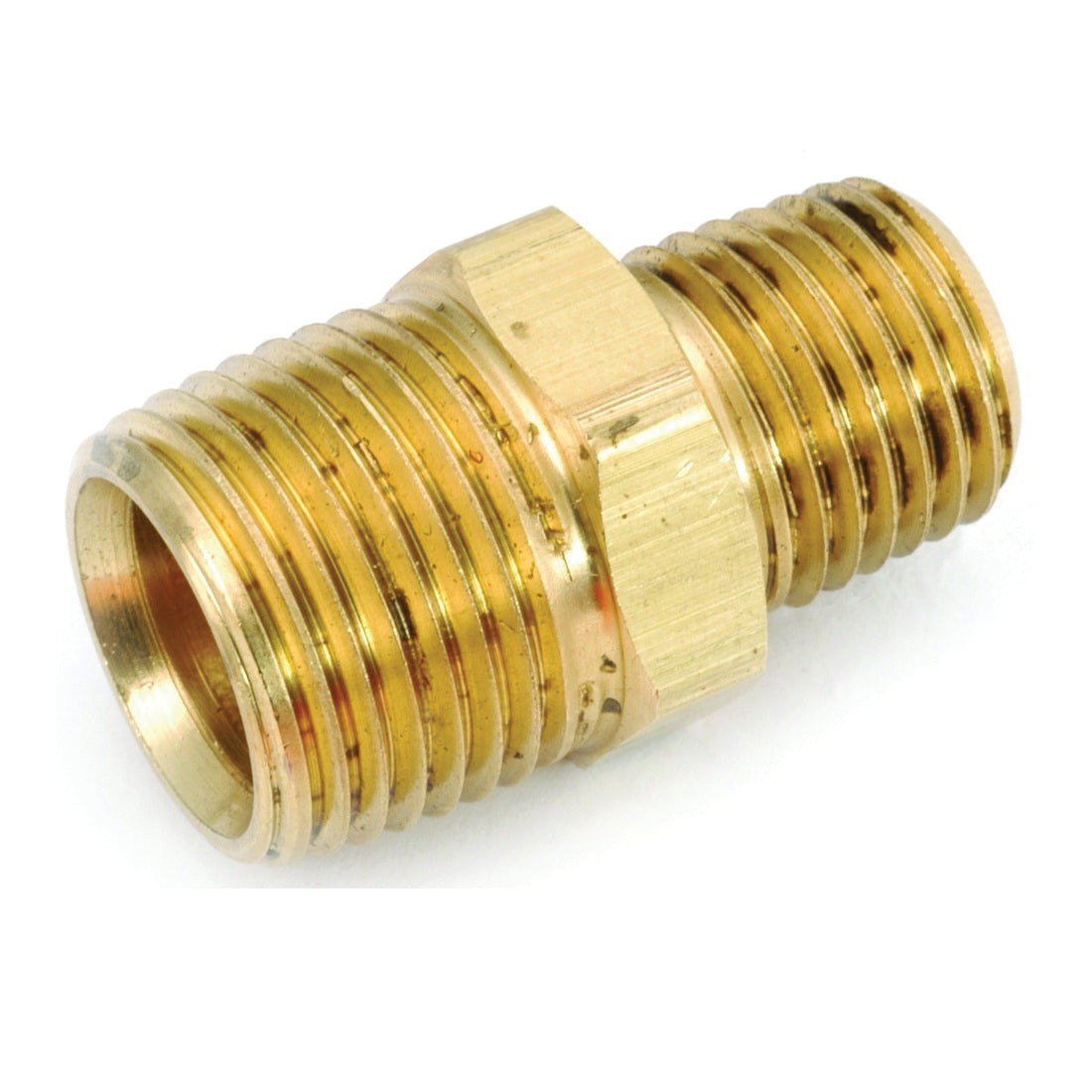 Anderson Metals 756123-0806 Pipe Nipple, 1/2 x 3/8 in, MPT, Brass, 200 psi Pressure