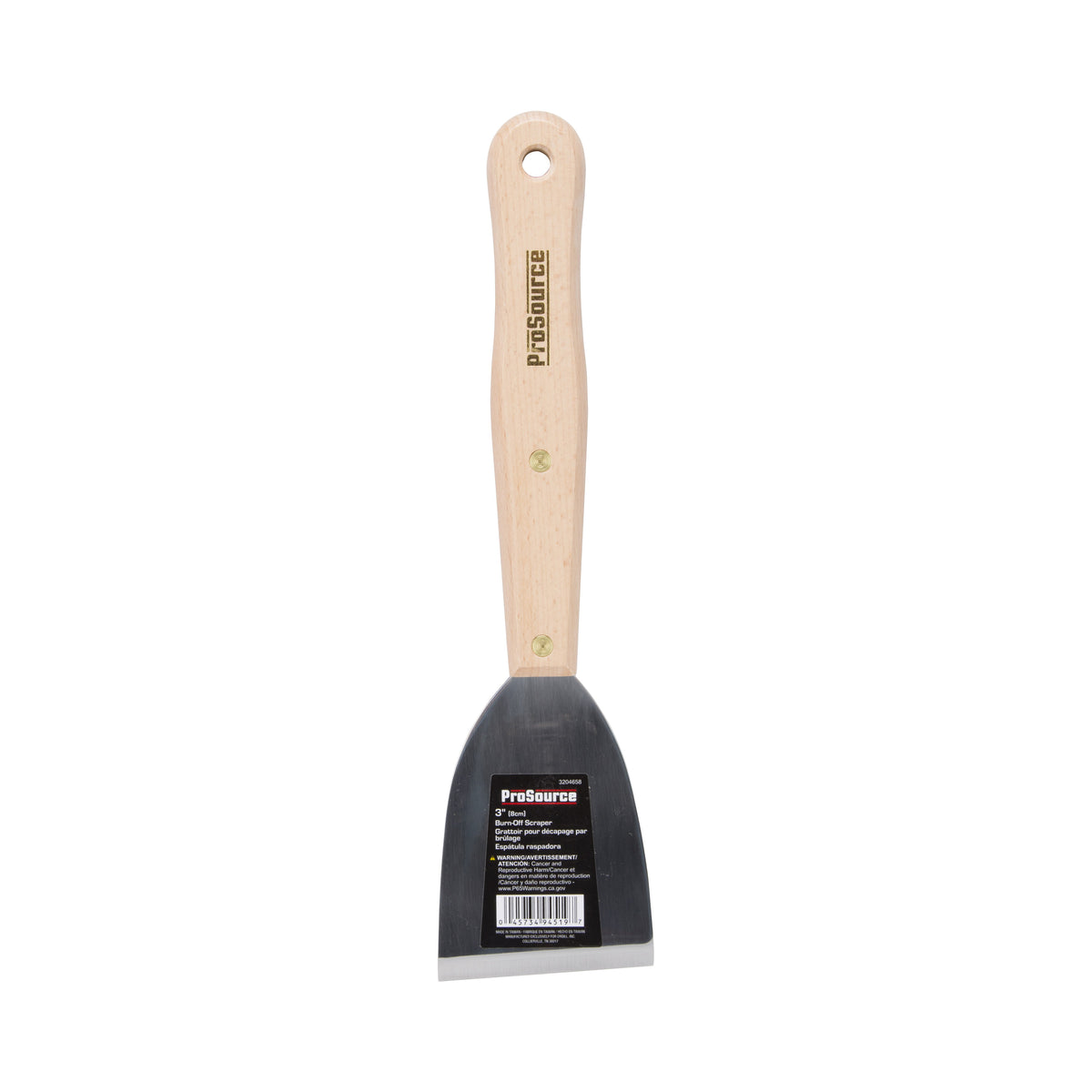 ProSource 11072 Burn Off Scraper, 3 in W Blade, HCS Blade
