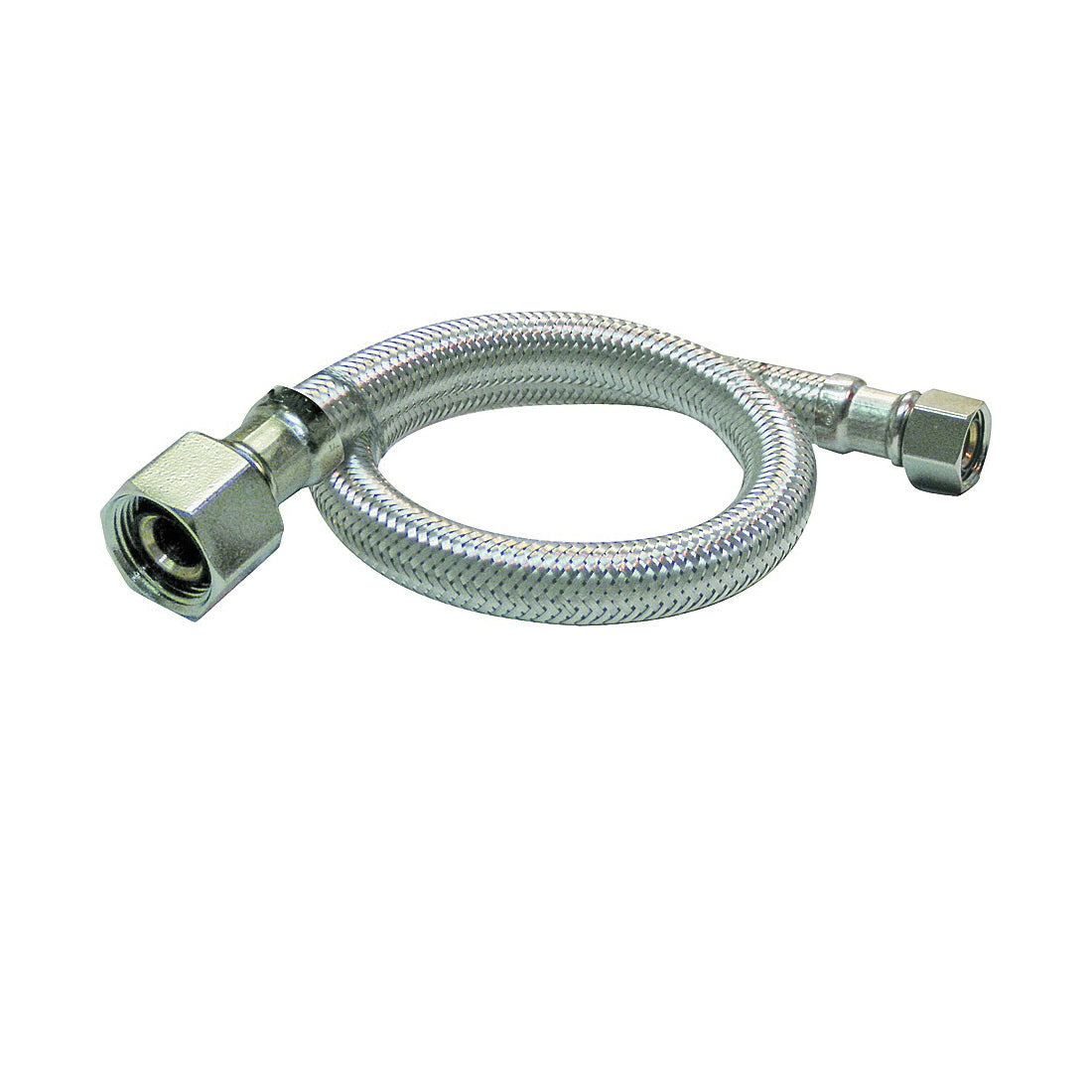 Plumb Pak EZ Series PP23818 Sink Supply Tube, 1/2 in Inlet, FIP Inlet, 1/2 in Outlet, FIP Outlet, Stainless Steel Tubing