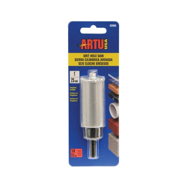 ARTU 02805 Hole Saw, 1 in Dia, 2-1/4 in D Cutting, 5/8-18 Arbor, Tungsten Carbide Cutting Edge