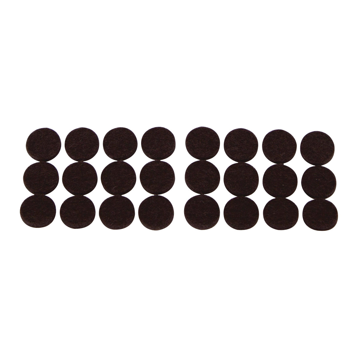 ProSource FE-50229-PS Furniture Pad, Felt Cloth, Brown, 1/2 in Dia, 5/64 in Thick, Round