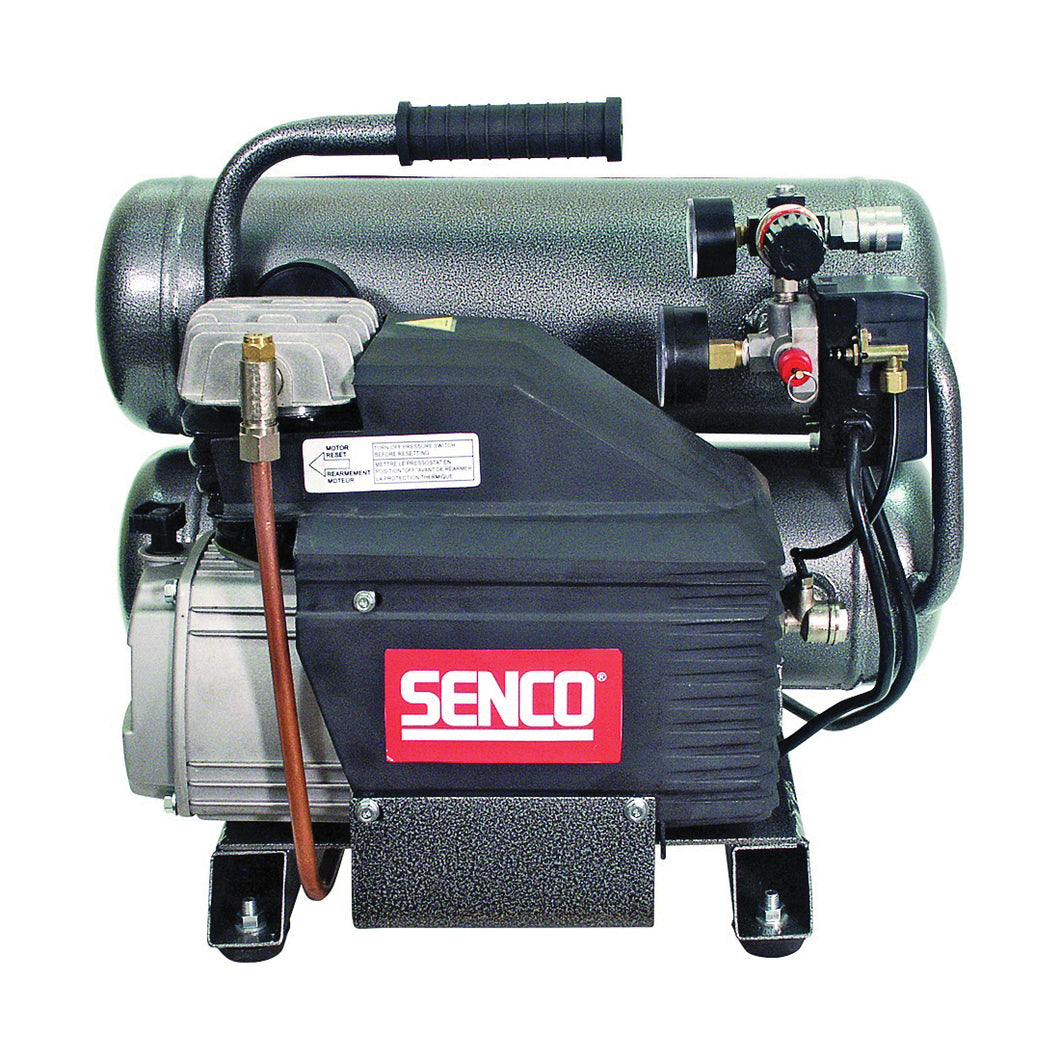 SENCO PC1131 Air Compressor, 4.3 gal Tank, 2 hp, 115 V, 125 psi Pressure, 1-Stage, 4.4 scfm Air