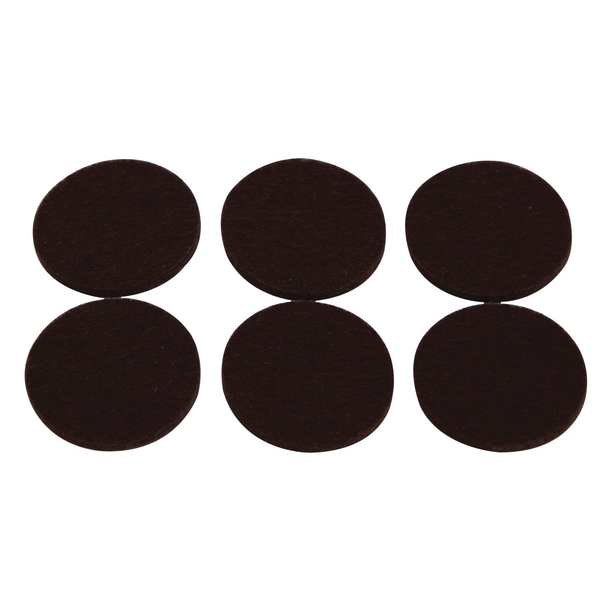 ProSource FE-50221-PS Furniture Pad, Felt Cloth, Brown, 1-3/8 in Dia, 5/64 in Thick, Round