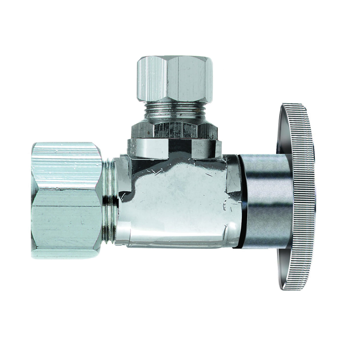 Plumb Pak PP123PCLF Shut-Off Valve, 5/8 x 1/4 in Connection, Compression, Brass Body