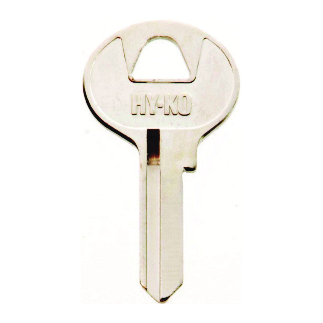 HY-KO 11010M3 Key Blank, Brass, Nickel, For: Master Cabinet, House Locks and Padlocks