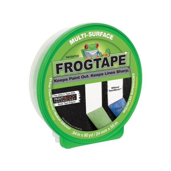 FrogTape 1358463 Painting Tape, 60 yd L, 0.94 in W, Green