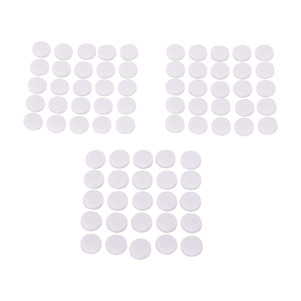 ProSource FE-S301-PS Furniture Pad, Felt Cloth, White, 3/8 in Dia, 5/64 in Thick, Round