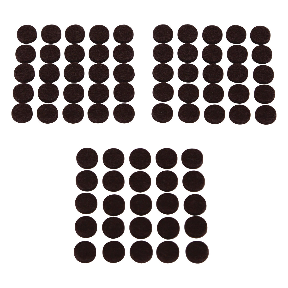 ProSource FE-S302-PS Furniture Pad, Felt Cloth, Brown, 3/8 in Dia, 5/64 in Thick, Round