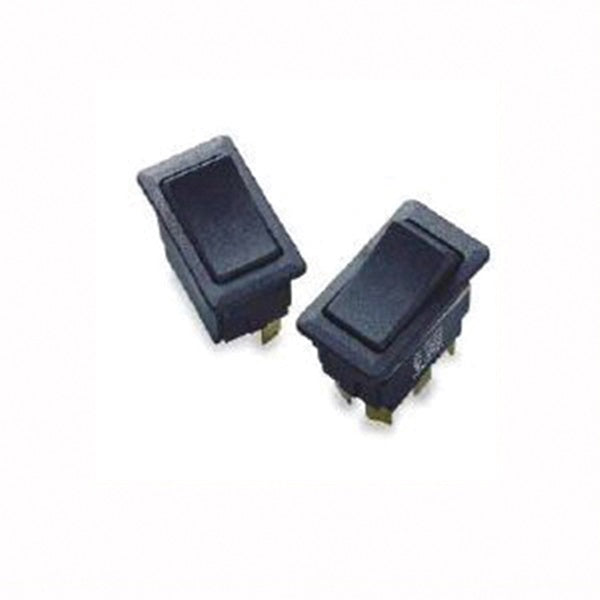 GB GSW GSW-49 Rocker Switch, 10/20 A, 125/250 V, SPST, 0.83 x 1.45 in Panel Cutout, Nylon Housing Material, Black