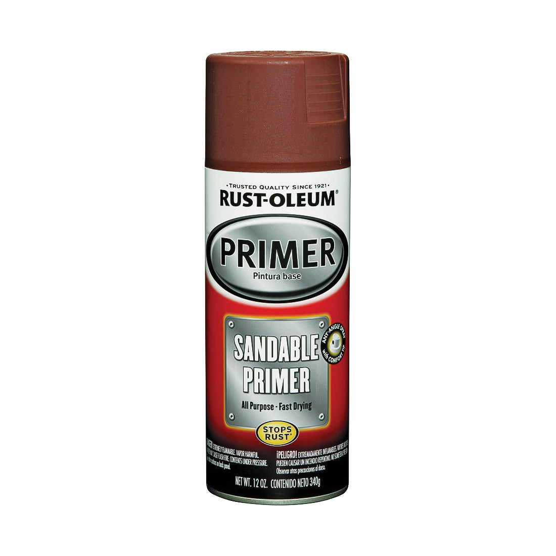 RUST-OLEUM AUTOMOTIVE 249419 Sandable Primer Spray, Red, 12 oz, Aerosol Can