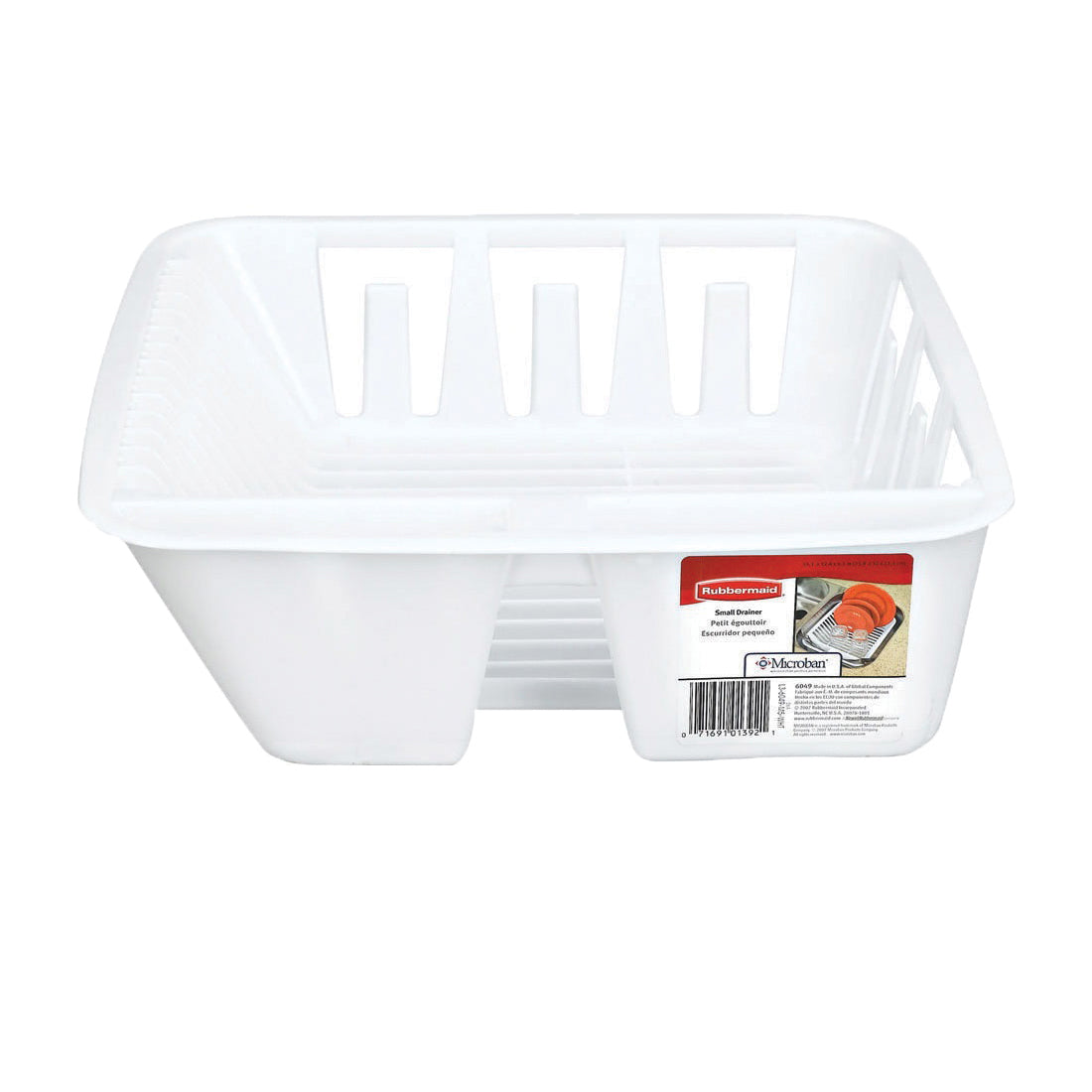 Rubbermaid FG6049ARWHT Dish Drainer, 13 Plates and 6 Glasses Capacity, 13.92 in L, 12.65 in W, 4.55 in H, Plastic, White