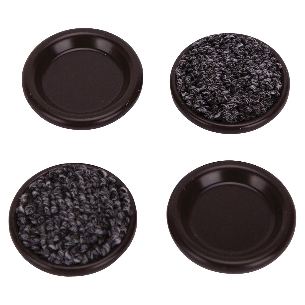 ProSource FE-50510-PS Furniture Slide Glide, Carpet/Steel, Brown, Brown, 1-3/4 x 1-3/4 in Dimensions