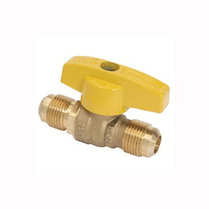 BrassCraft TBVF8 Gas Ball Valve, 1/2 in Connection, Flared, 5 psi Pressure, Brass Body