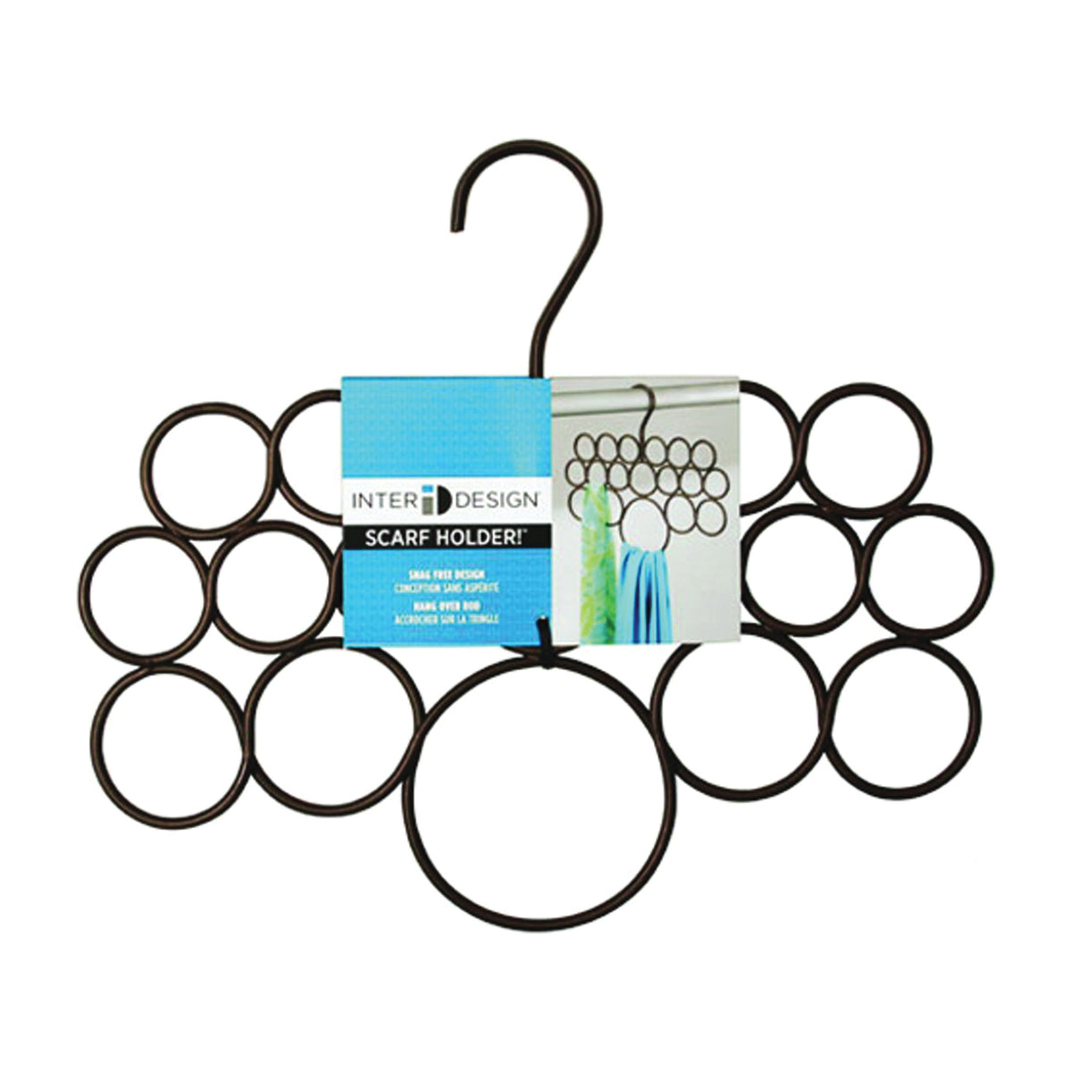 iDESIGN 24981 Scarf Hanger, Steel, Black