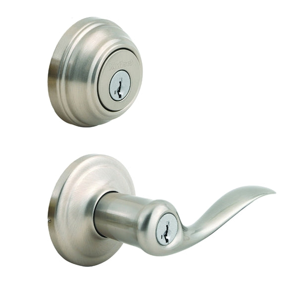 Kwikset Signature Series 991TNL-15 Combination Lockset, 2 Grade, Zinc, Satin Nickel, 2-3/8 x 2-3/4 in Backset
