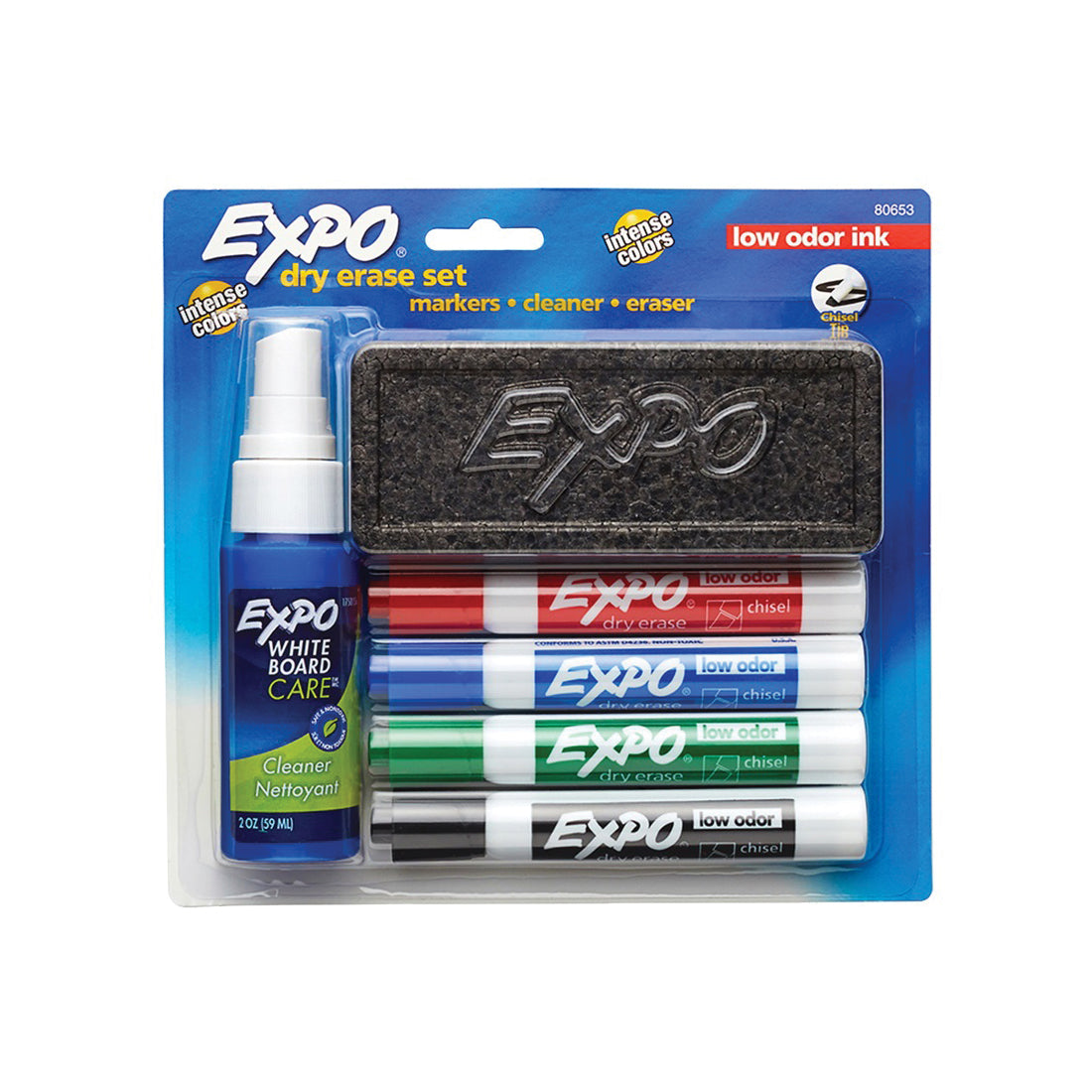 EXPO 80653 Dry Erase Marker Starter Set, Chisel Lead/Tip
