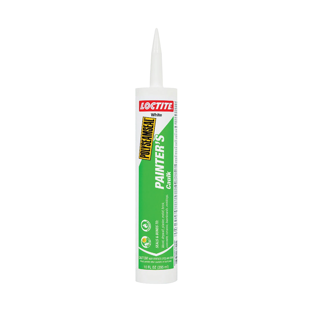 Loctite POLYSEAMSEAL 1511100 Painter's Caulk, White, 40 to 100 deg F, 10 fl-oz Cartridge