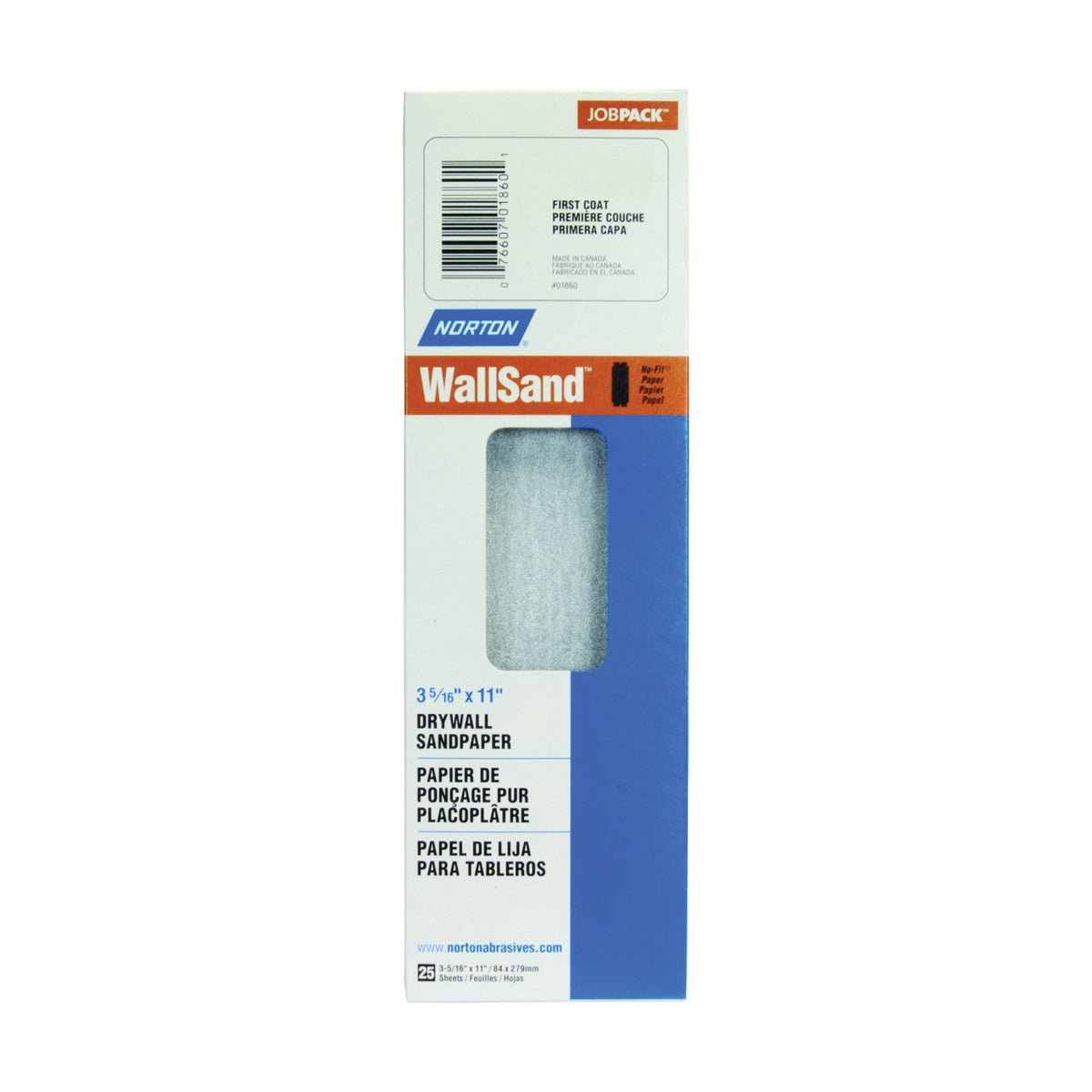 NORTON 03252 Sandpaper, 11-1/4 in L, 4-3/16 in W, 100D Grit