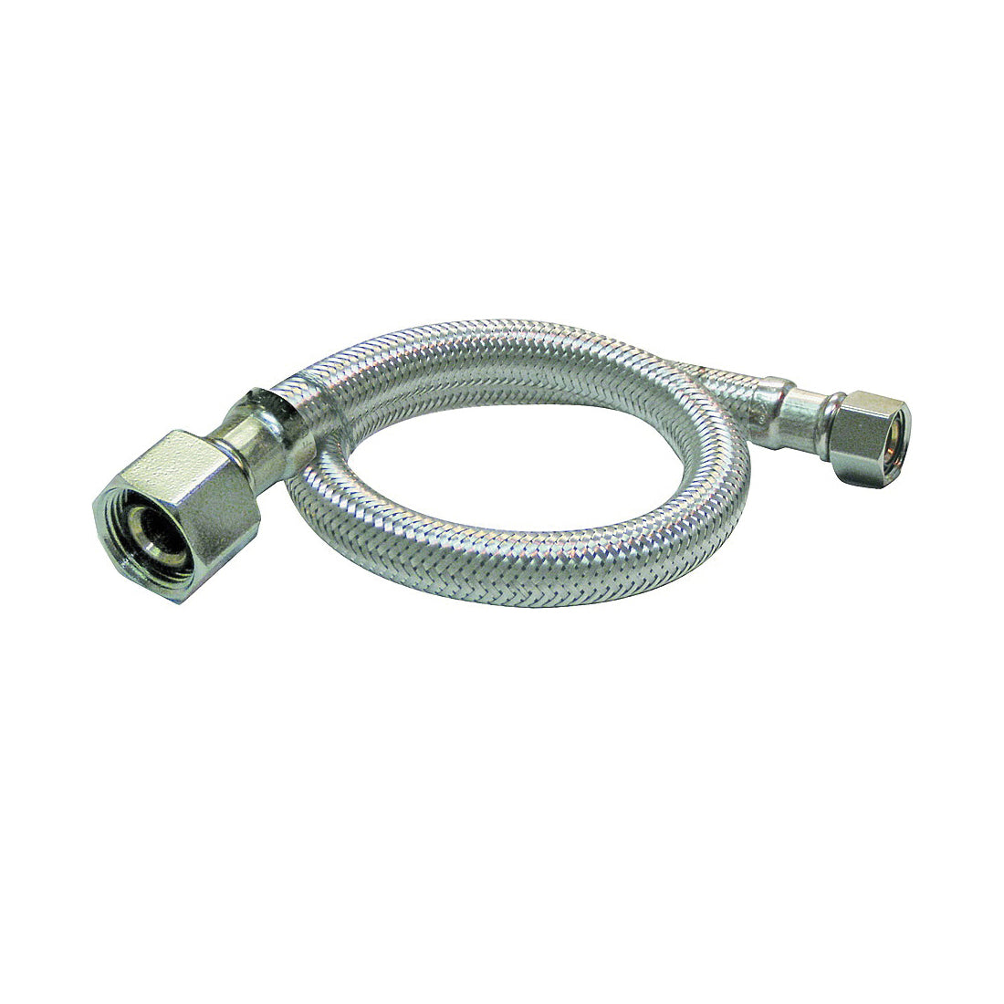 Plumb Pak EZ Series PP23817 Sink Supply Tube, 1/2 in Inlet, FIP Inlet, 1/2 in Outlet, FIP Outlet, Stainless Steel Tubing