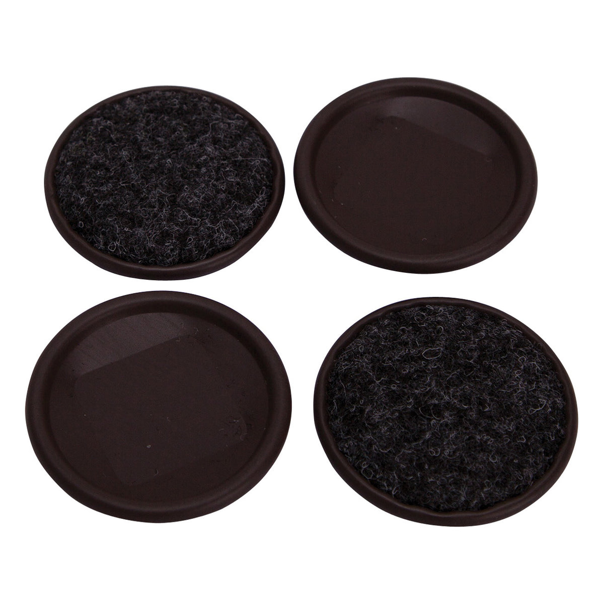 ProSource FE-S701-PS Furniture Castor Cup, Carpet/Steel, Brown, Brown, 3 x 3 in Dimensions