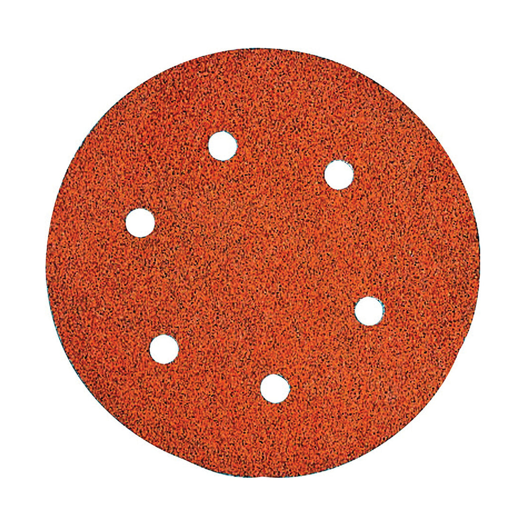 DeWALT DW4333 Sanding Disc, 6 in Dia, Coated, 120 Grit, Fine, Aluminum Oxide Abrasive, Paper Backing, 6-Hole