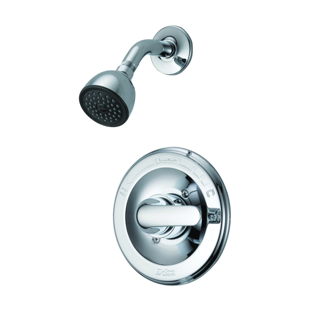 Peerless 132900 Shower Faucet, 2 gpm, 2-5/8 in Showerhead, Brass, Chrome Plated, Lever Handle, 1-Handle