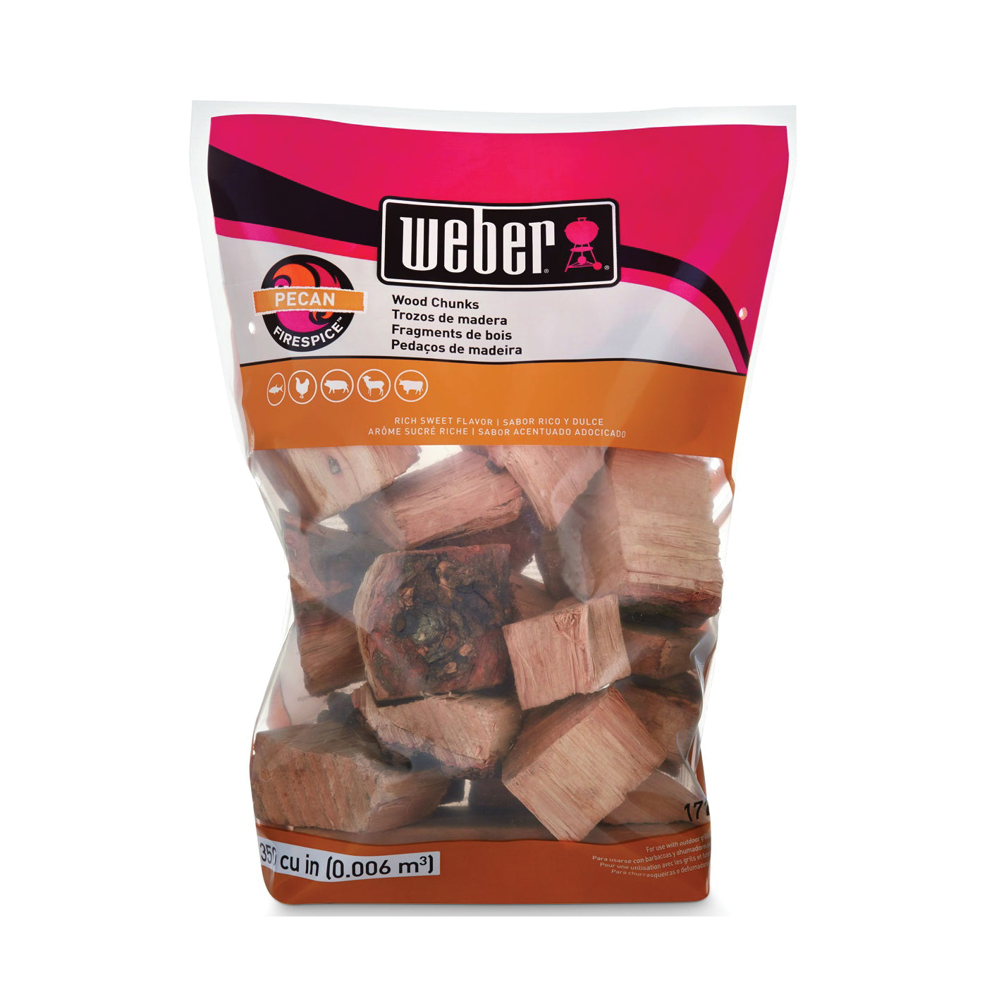 Weber 17137 Chunk, Wood, 350 cu-in Bag