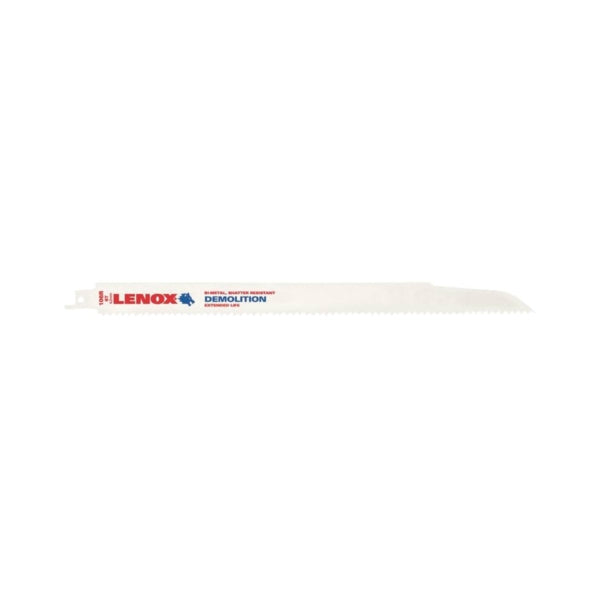 Lenox 20500106R Reciprocating Saw Blade, 1 in W, 12 in L, 6 TPI, Bi-Metal Cutting Edge