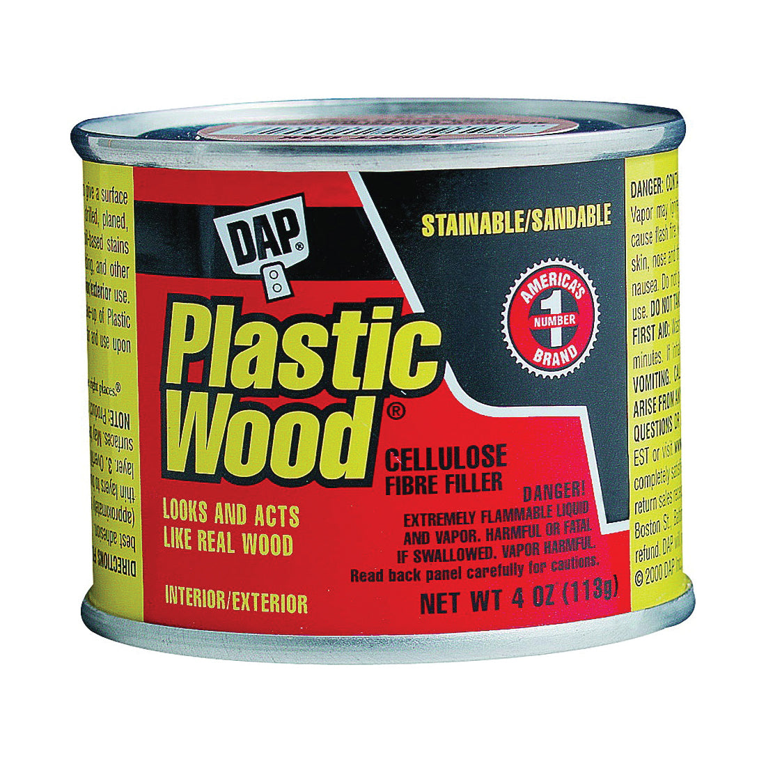 DAP Plastic Wood 21400 Wood Filler, Paste, Strong Solvent, Light Oak, 4 oz