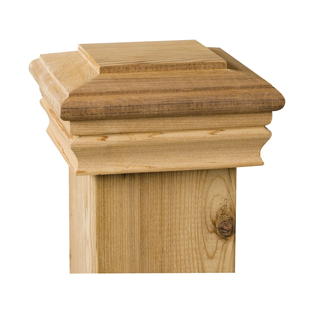 Maine Ornamental 72262 Post Cap, 4 in L, 4 in W, Cedar Wood