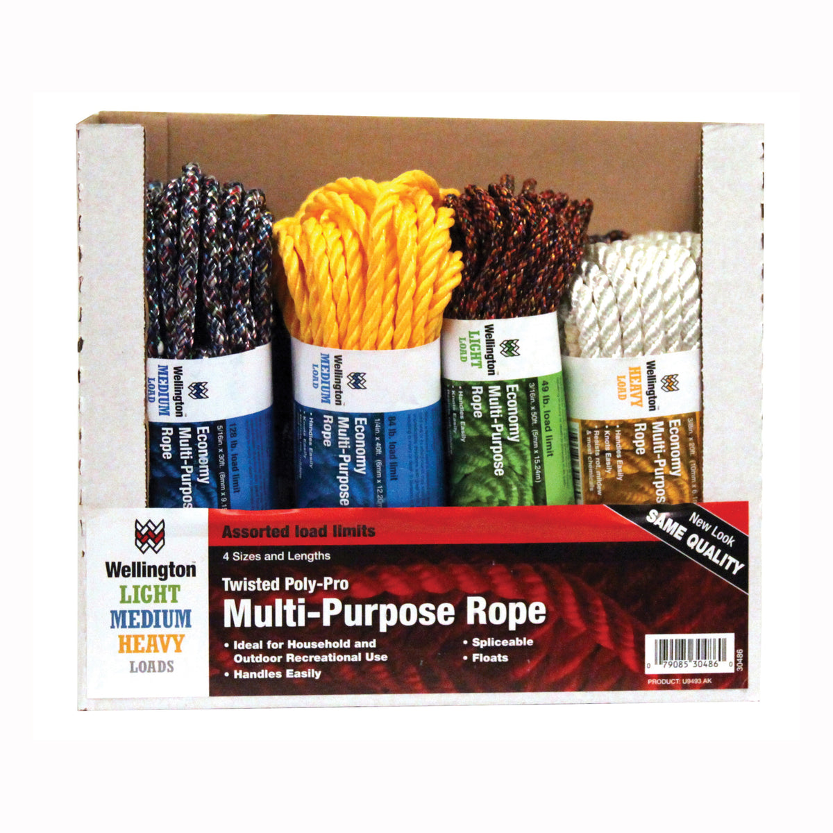 Wellington U9493AK Rope Assortment, Polypropylene, Multi-Color