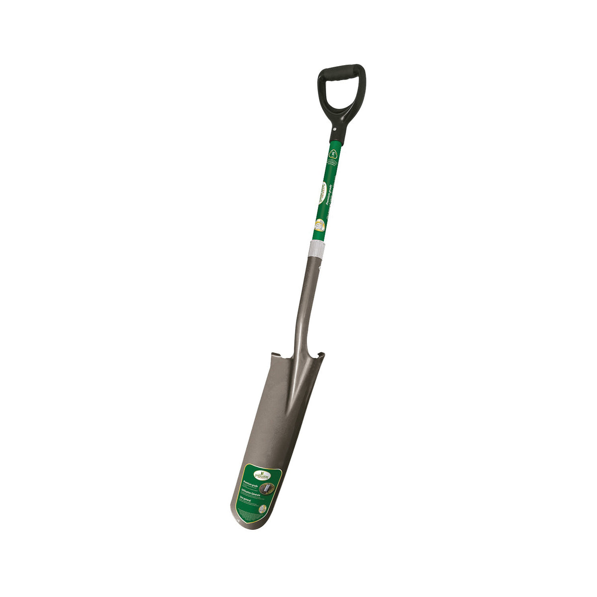 Landscapers Select 34601 Drain Spade, 6 in W Blade, Steel Blade, Fiberglass Handle, D-Shaped Handle