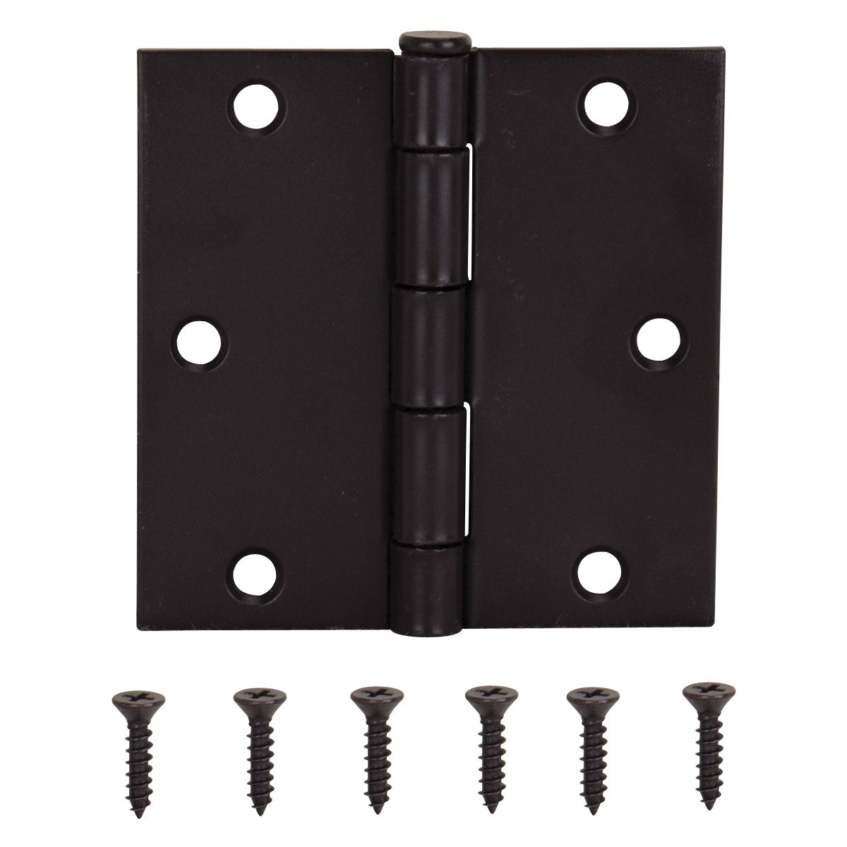 ProSource 20338ORX Square Corner Door Hinge, Steel, Oil-Rubbed Bronze, Loose Pin, 180 deg Range of Motion