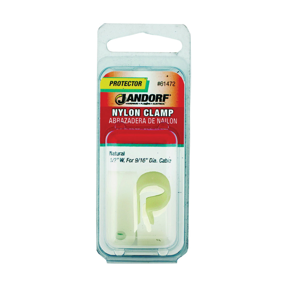 Jandorf 61472 Cable Clamp, Nylon, Natural