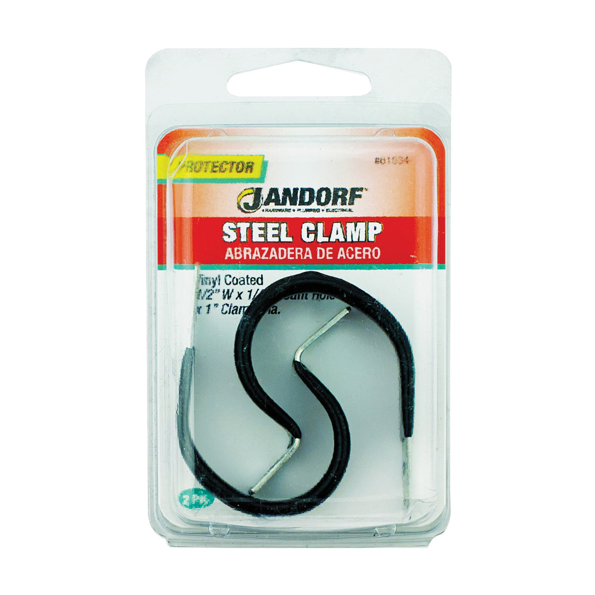 Jandorf 61534 Loom Clamp, Steel/Vinyl, Black